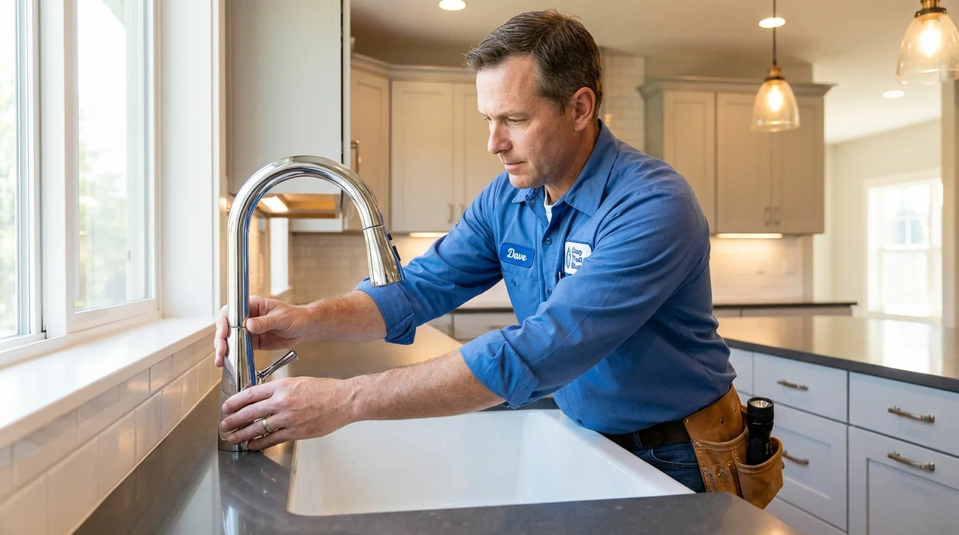 Kitchen faucet installation by Johns Plumbing LLC in Tupper Lake